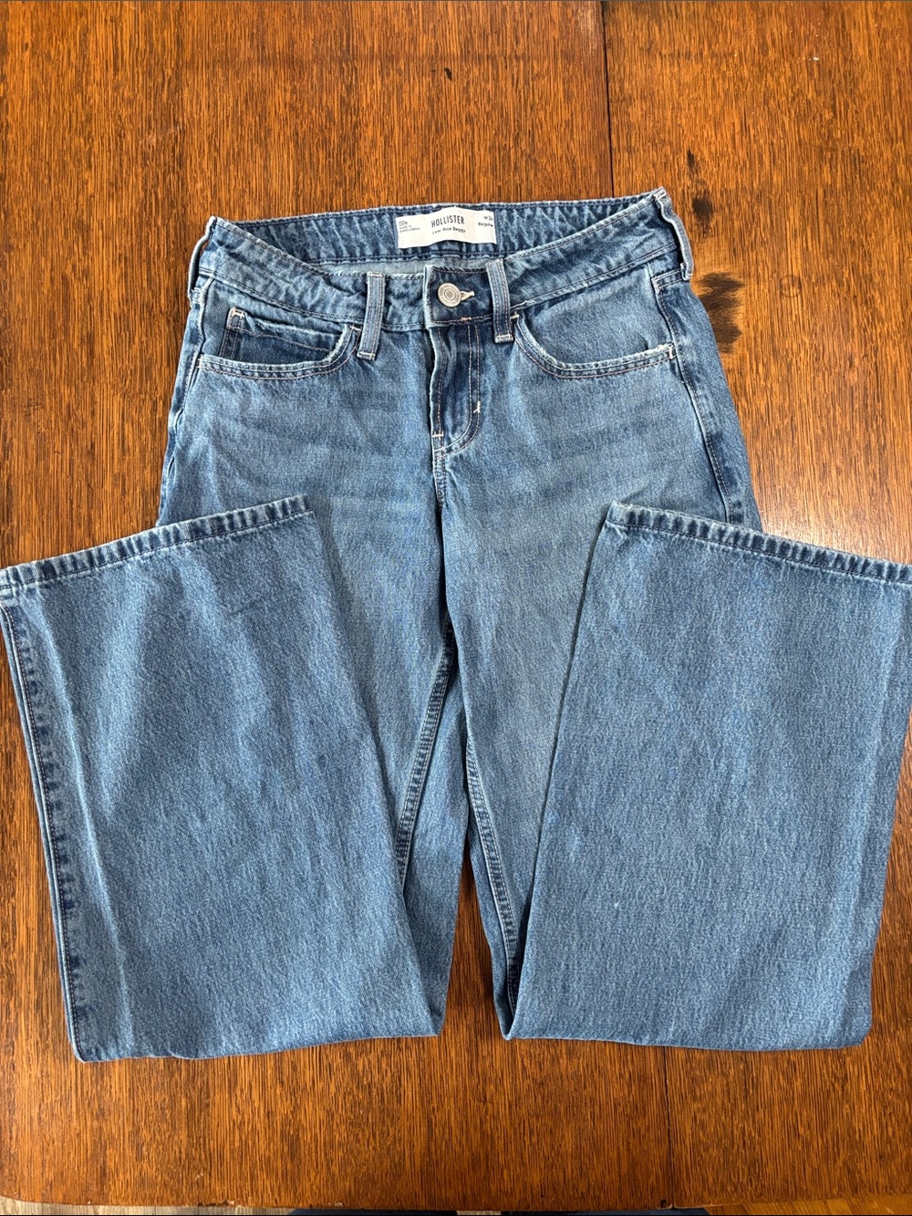 Hollister Light Blue Low-Rise Baggy Jeans